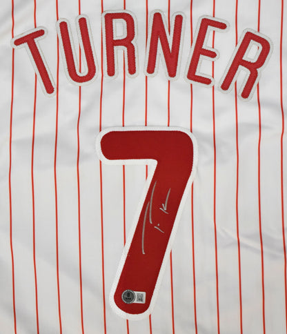Trea Turner Autographed Philadelphia Phillies Custom White Jersey