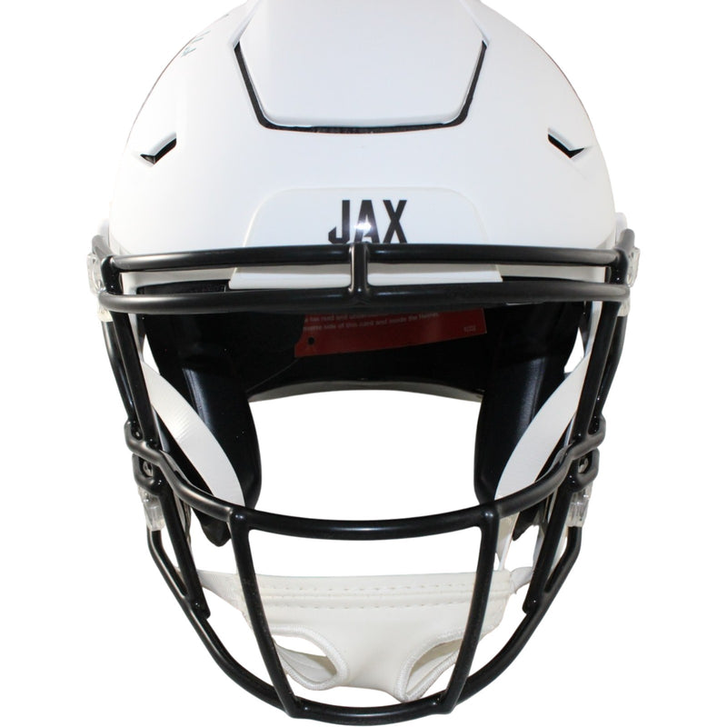 Travis Hunter Autographed Jacksonville Jaguars 2024 Alternate SpeedFlex Helmet