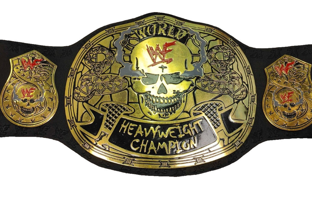 Stone Cold Steve Austin Autographed Smoking Skull Replica Championship Belt