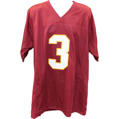 Mark Mosley Autographed Custom Red Football Jersey (Beckett COA)