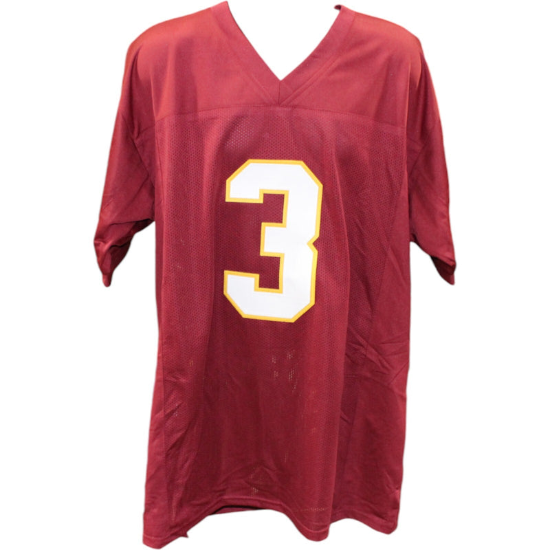 Mark Mosley Autographed Custom Red Football Jersey (Beckett COA)