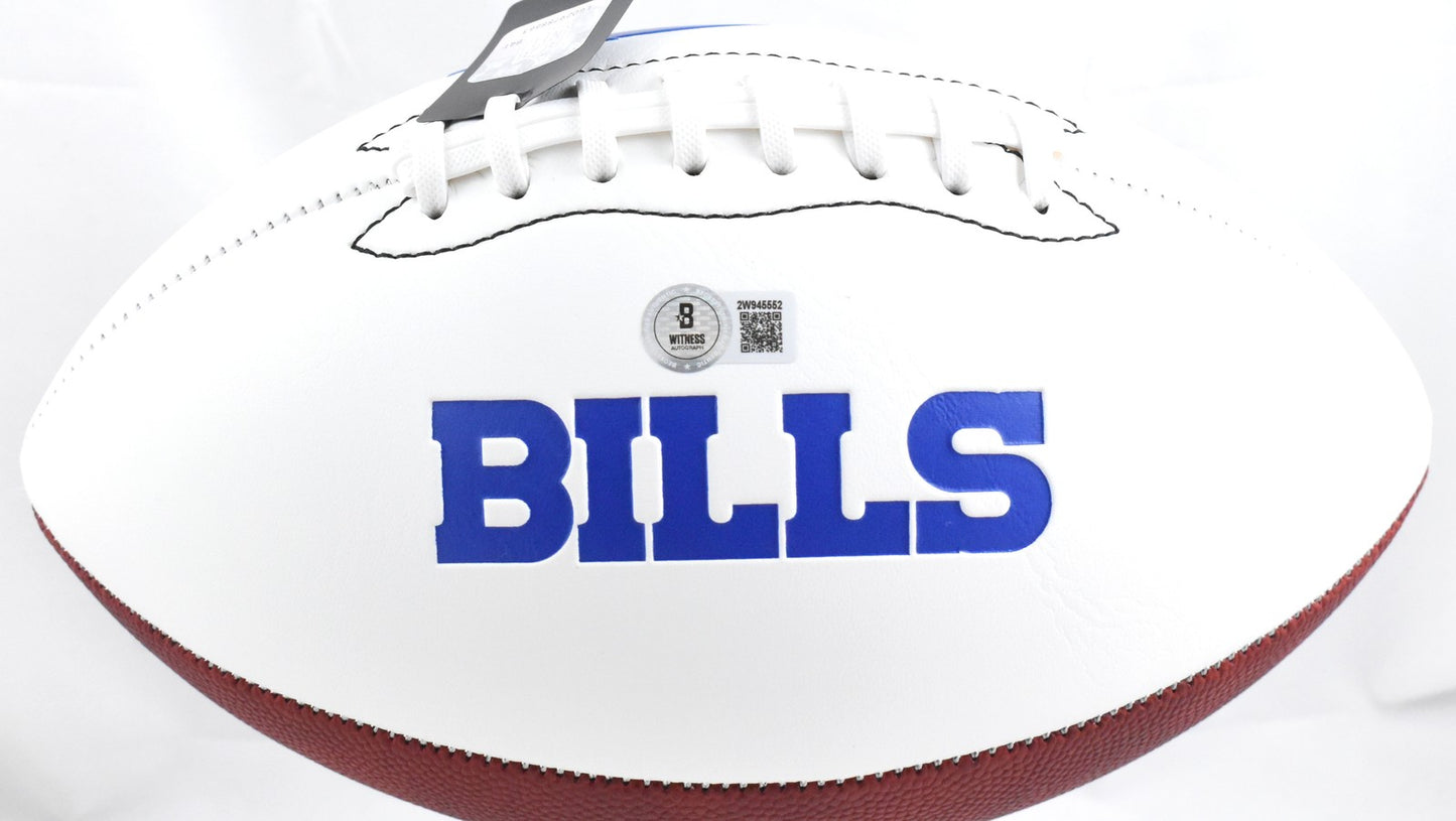Keon Coleman Autographed Buffalo Bills Logo Football
