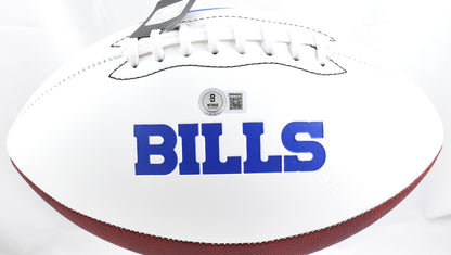 Keon Coleman Autographed Buffalo Bills Logo Football