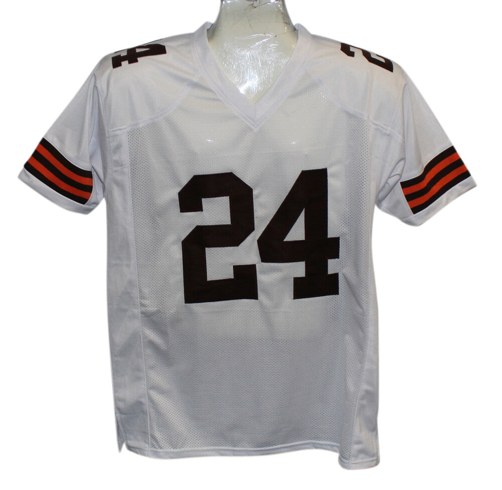 Nick Chubb Signed Cleveland Browns Custom Pro Style White Jersey BAS