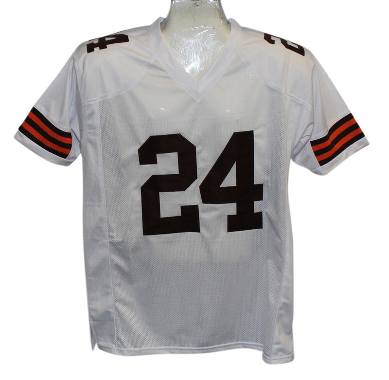 Nick Chubb Signed Cleveland Browns Custom Pro Style White Jersey BAS
