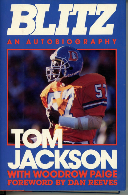 Tom Jackson Signed Denver Broncos Blitz Autobiography Book (BAS COA)