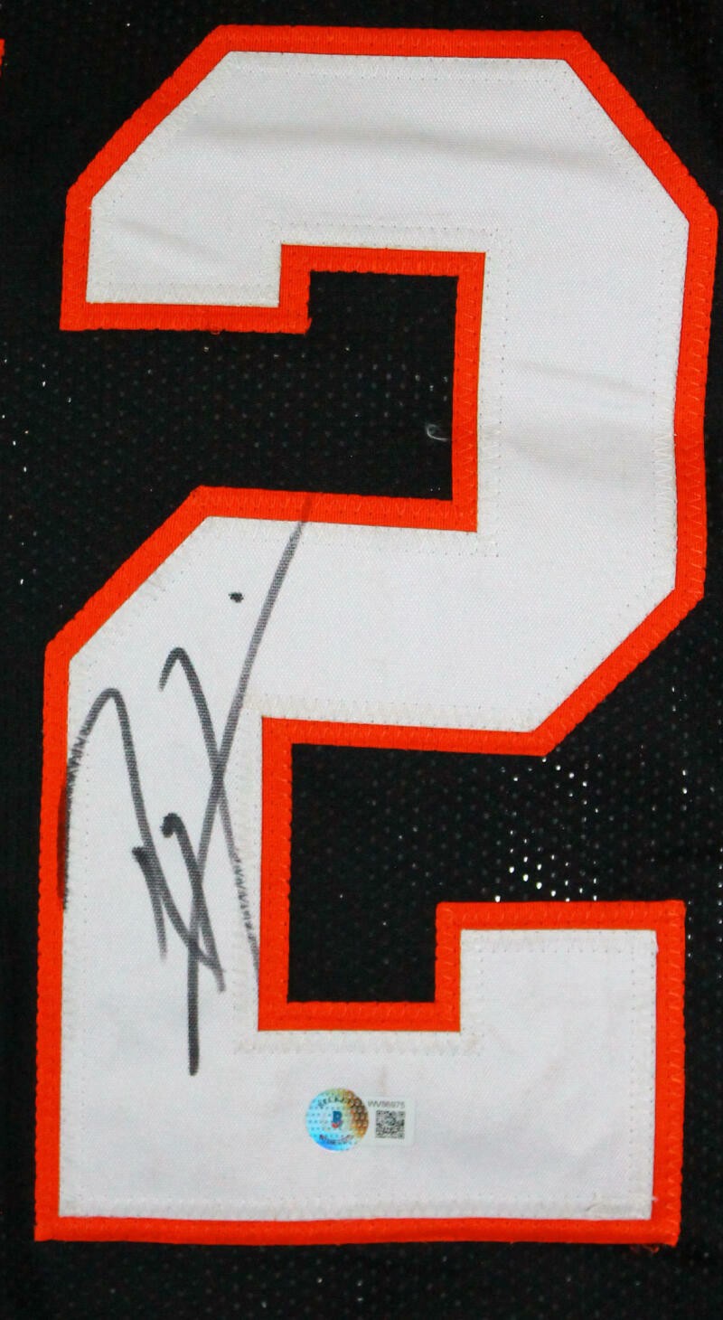 Ray Lewis Autographed Black Custom Football Jersey