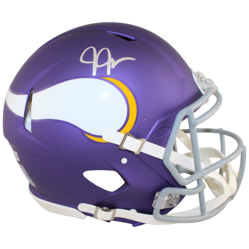 Justin Jefferson Minnesota Vikings Autographed Full Size Tribute Helmet