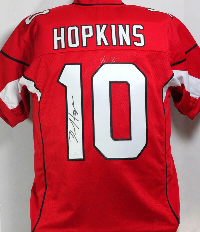DeAndre Hopkins Signed Red Custom Football Jersey