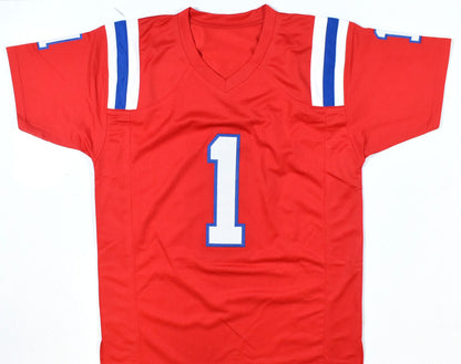 A.J. Brown Autographed Red Custom Jersey