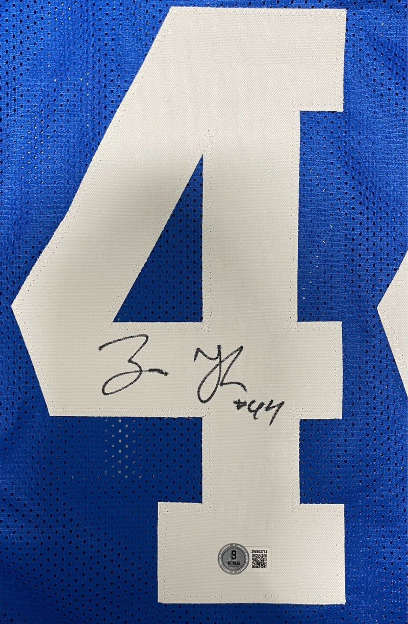 Zaire Franklin Indianapolis Colts Autographed Custom Jersey Beckett COA