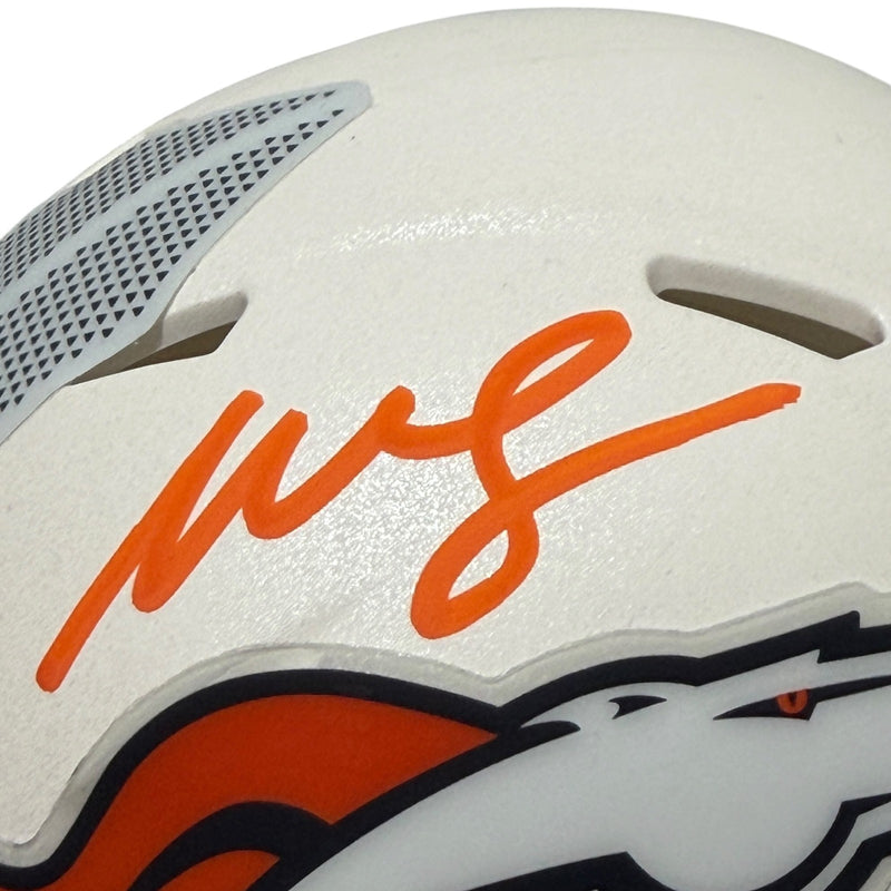 Willis McGahee Denver Broncos Signed Alternate White Mini Helmet JSA