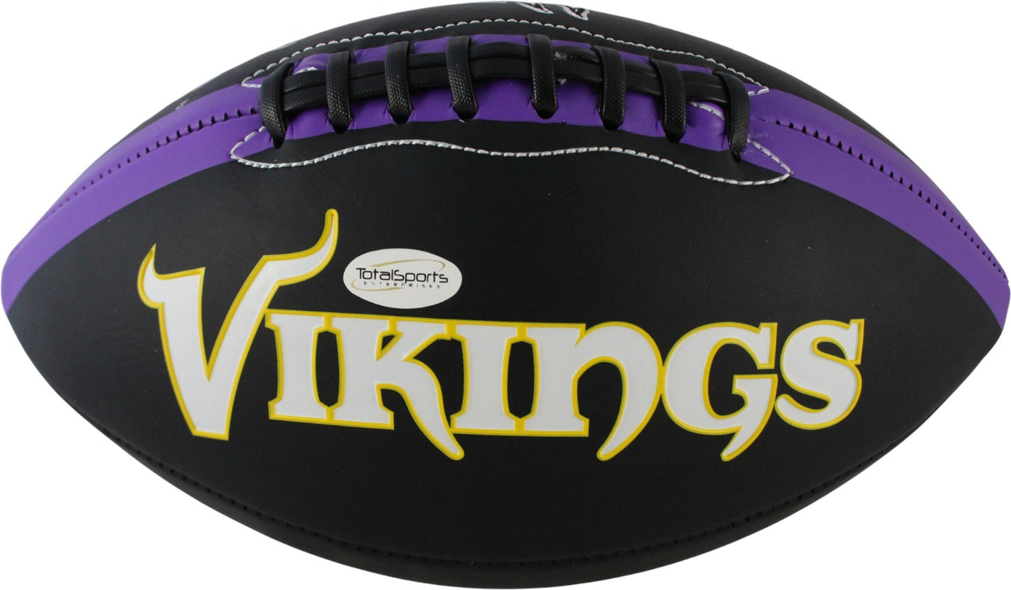 Linval Joseph Signed Minnesota Vikings Logo Football "Defend The North"