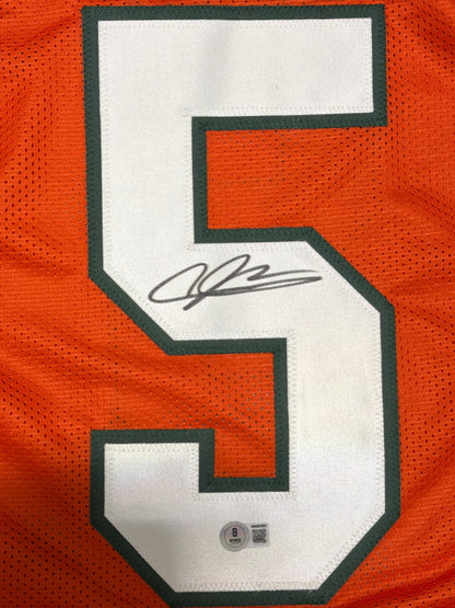 Andre Johnson Autographed Miami Hurricanes Custom Jersey