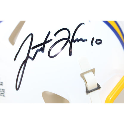 Justin Herbert Signed Los Angeles Chargers Color Rush Mini Helmet