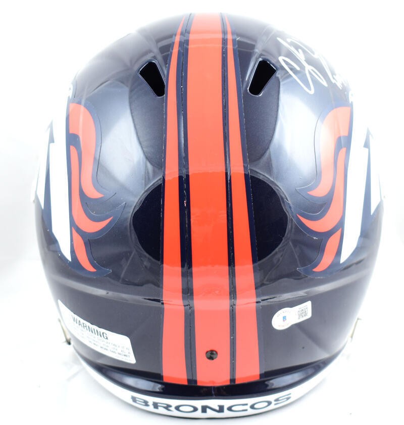 Champ Bailey Signed Denver Broncos Full Size Speed Helmet (HOF Inscription)