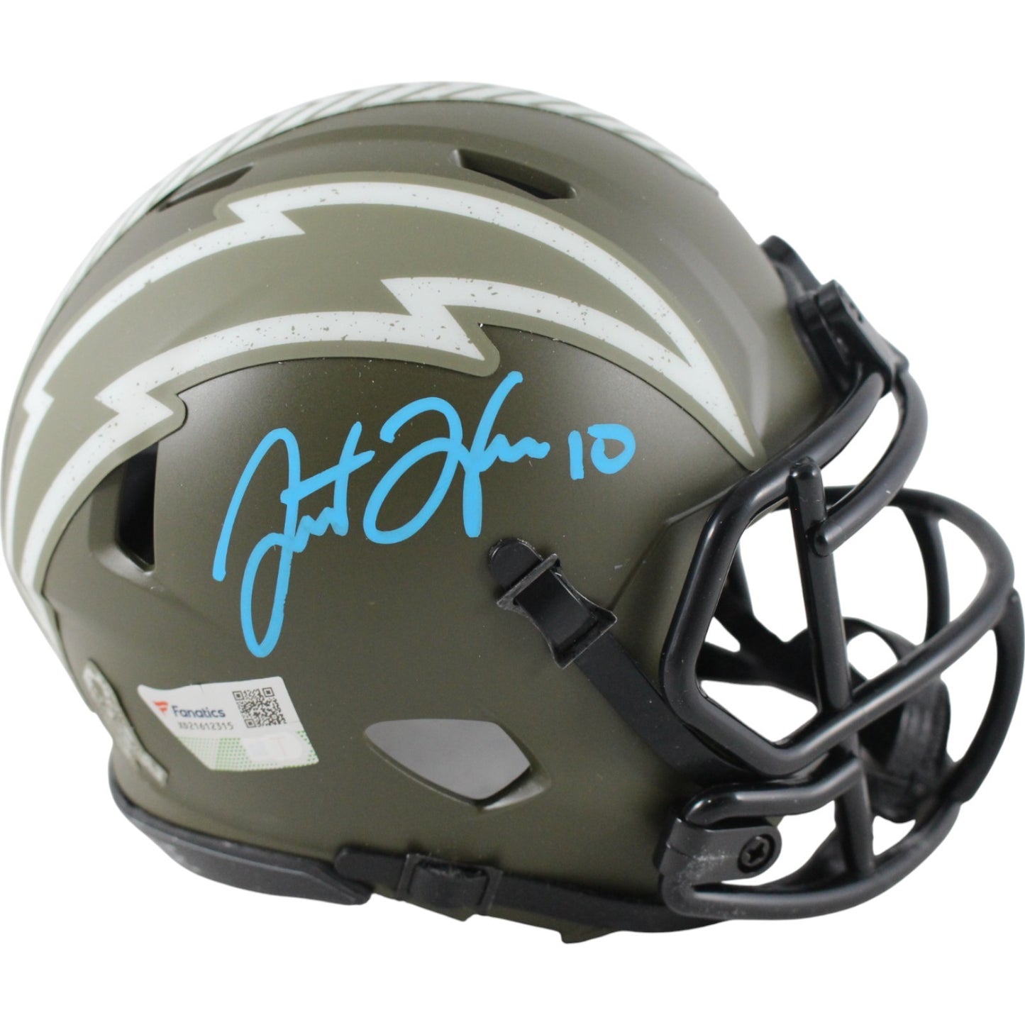 Justin Herbert Signed Los Angeles Chargers 2022 Salute to Service Mini Helmet