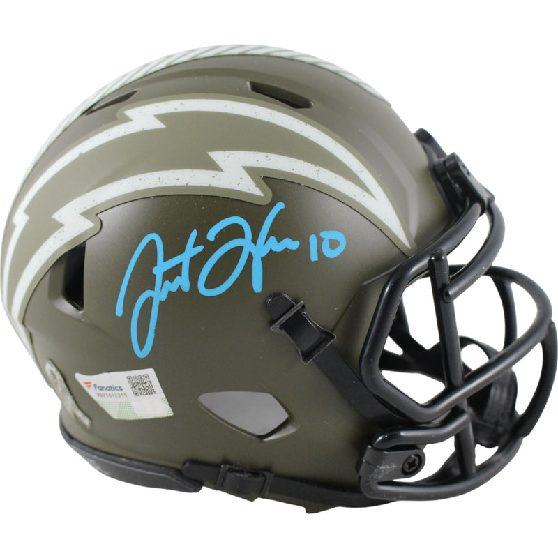 Justin Herbert Signed Los Angeles Chargers 2022 Salute to Service Mini Helmet