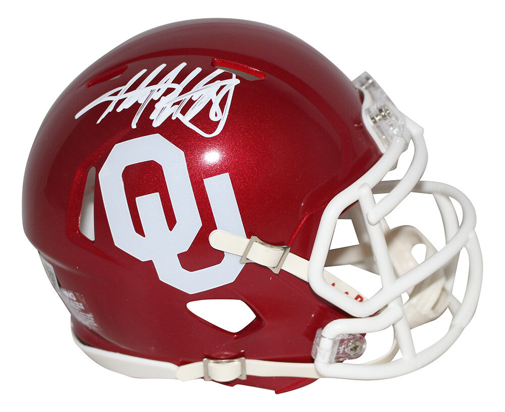 Adrian Peterson Autographed Oklahoma Sooners Riddell Speed Mini Helmet