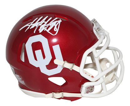 Adrian Peterson Autographed Oklahoma Sooners Riddell Speed Mini Helmet