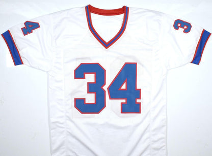 Thurman Thomas Autographed Buffalo Bills Custom White Jersey (HOF Inscription)