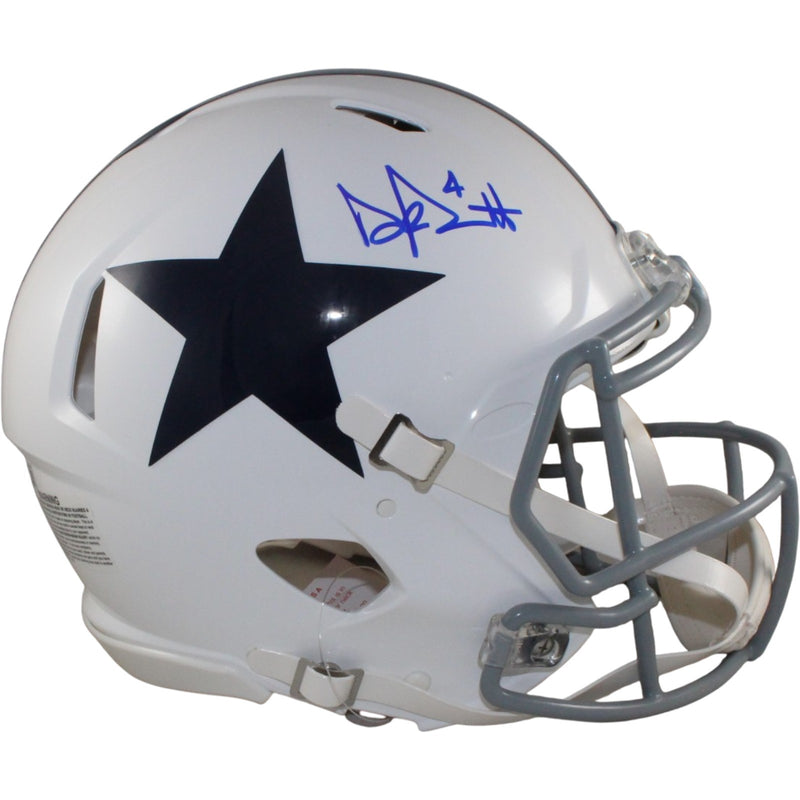 Dak Prescott Dallas Cowboys Signed Authentic Throwback Full Size Helmet BAS