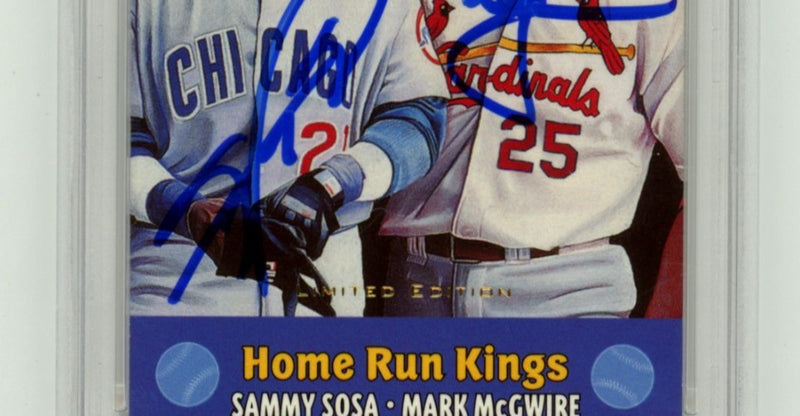 Sammy Sosa & Mark McGwire Dual Signed 2000 Topps HR Kings PSA Card