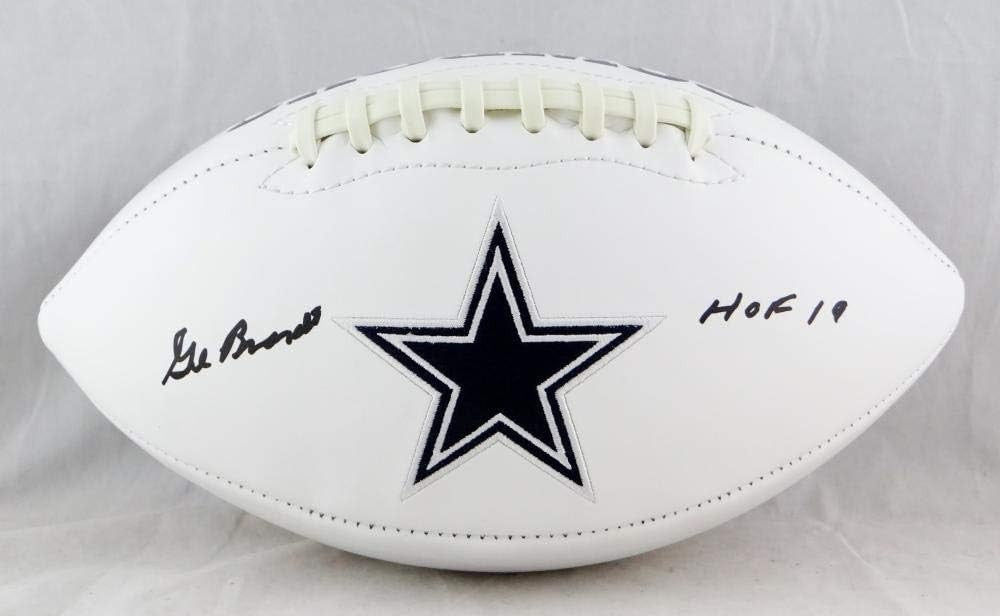 Gil Brandt Signed Dallas Cowboys Logo Football (HOF Inscription)