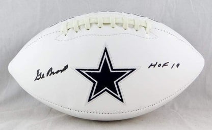 Gil Brandt Signed Dallas Cowboys Logo Football (HOF Inscription)