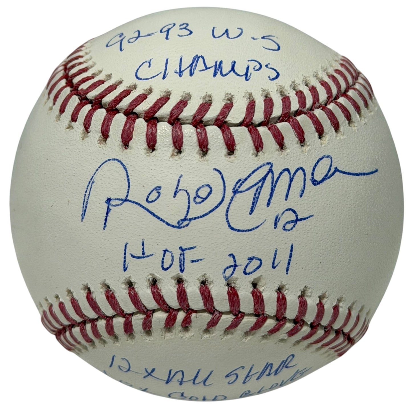 Roberto Alomar Signed Official MLB Baseball with 4 Stat Inscriptions