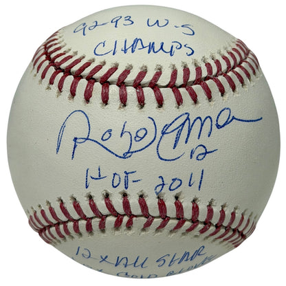 Roberto Alomar Signed Official MLB Baseball with 4 Stat Inscriptions