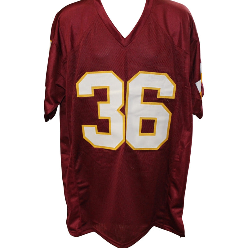 Timmy Smith Autographed Red Pro Style Jersey (204 Yds SB XXII Inscription)