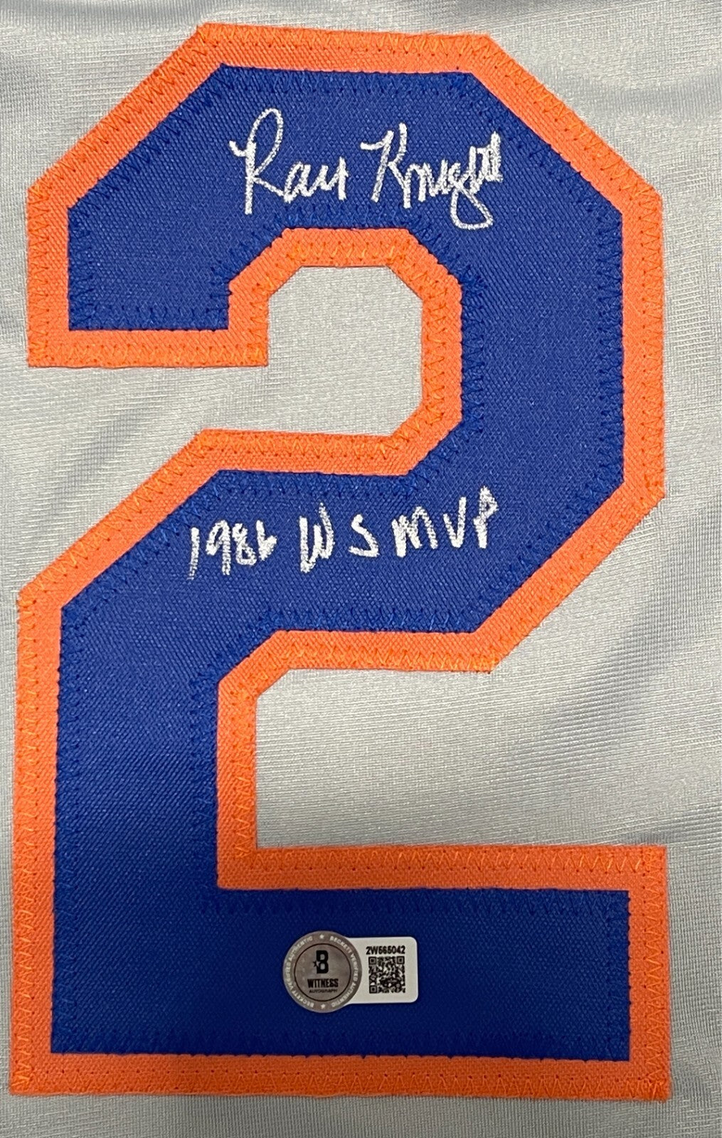 Ray Knight New York Mets Signed Custom Jersey (1986 WS MVP) BAS