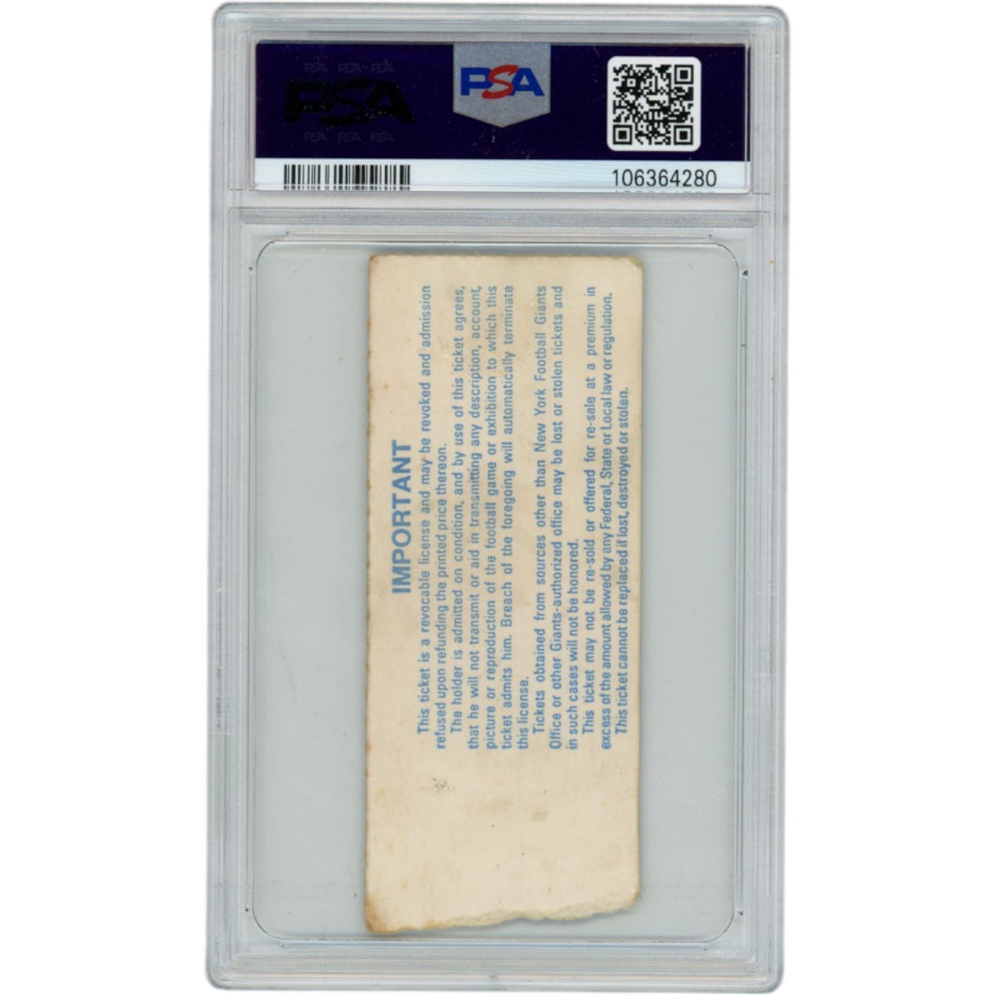 Eric Dickerson Autographed NFL Debut Slabbed Ticket Stub PSA