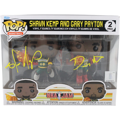 Shawn Kemp & Gary Payton Signed Seattle Supersonics NBA JAM Funko Pop