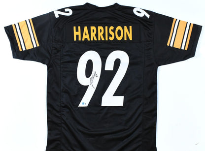 James Harrison Autographed Pittsburgh Steelers Black Custom Jersey