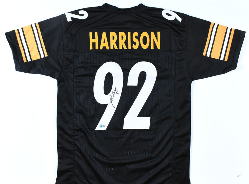James Harrison Autographed Pittsburgh Steelers Black Custom Jersey