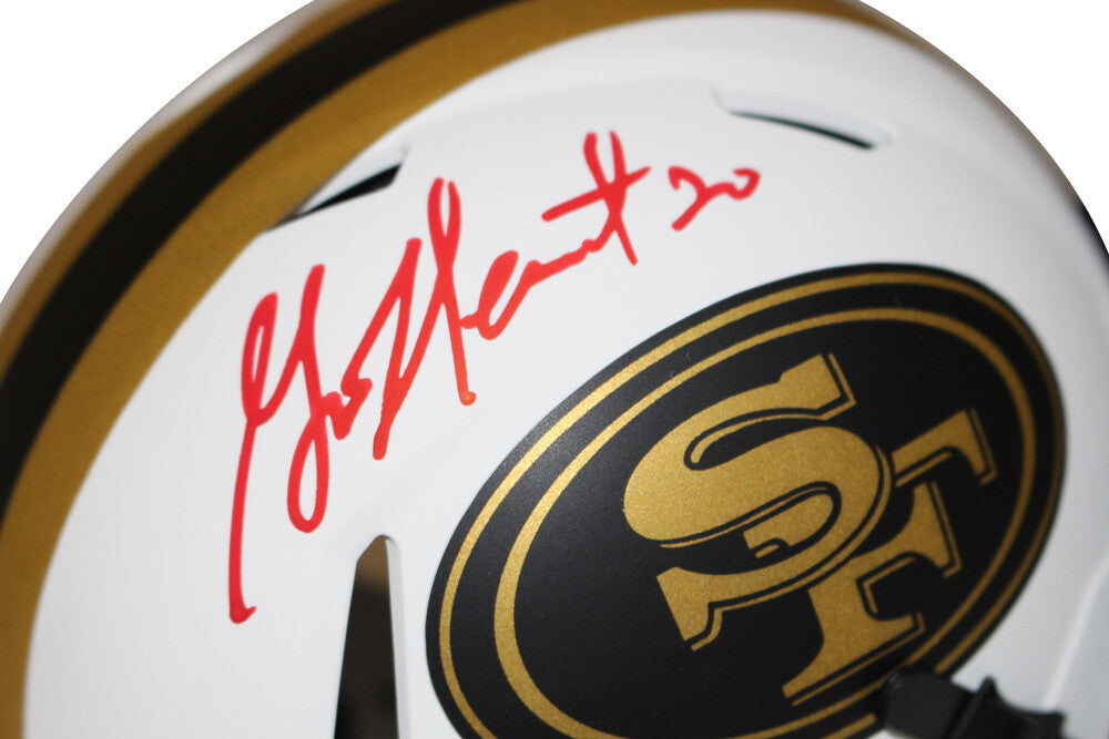 Garrison Hearst San Francisco 49ers Signed Lunar Mini Helmet Beckett