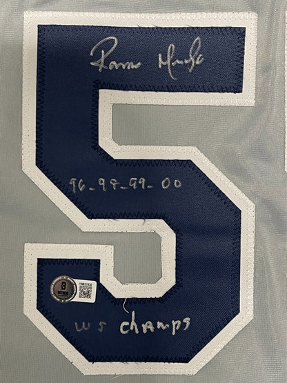 Ramiro Mendoza Signed New York Yankees Custom Jersey (WS Inscription)