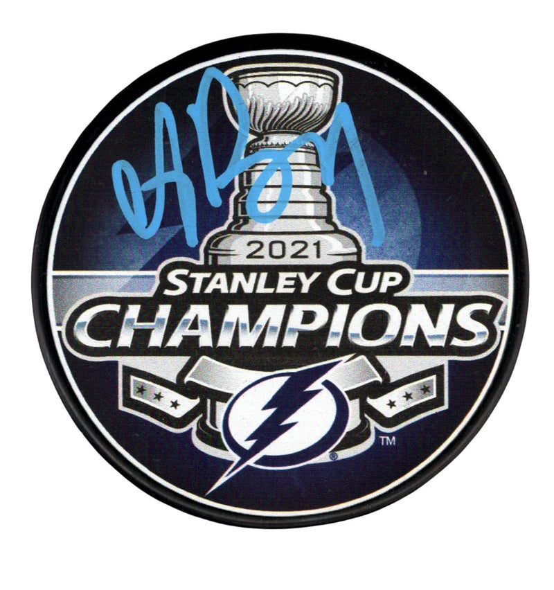 Andrei Vasilevskiy Signed Tampa Bay Lightning 2021 Stanley Cup Logo Puck JSA