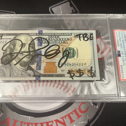 Floyd Mayweather Jr Signed $100 Bill with 4 Inscriptions PSA 10