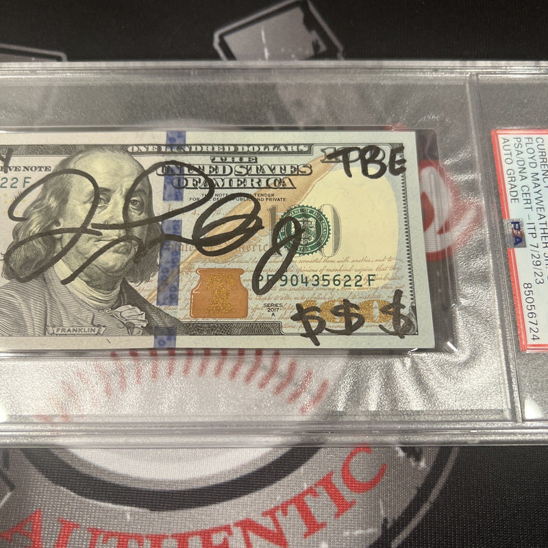 Floyd Mayweather Jr Signed $100 Bill with 4 Inscriptions PSA 10