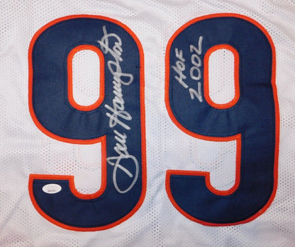 Dan Hampton Signed Chicago Bears White Custom Jersey JSA (HOF 2002)