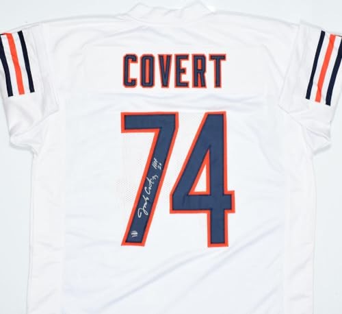 Jimbo Covert Signed Chicago Bears White Custom Jersey - HOF