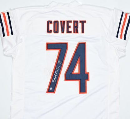 Jimbo Covert Signed Chicago Bears White Custom Jersey - HOF