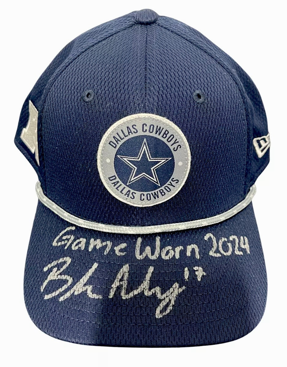 Brandon Aubrey Signed Game Worn 2024 Dallas Cowboys Hat (Beckett)