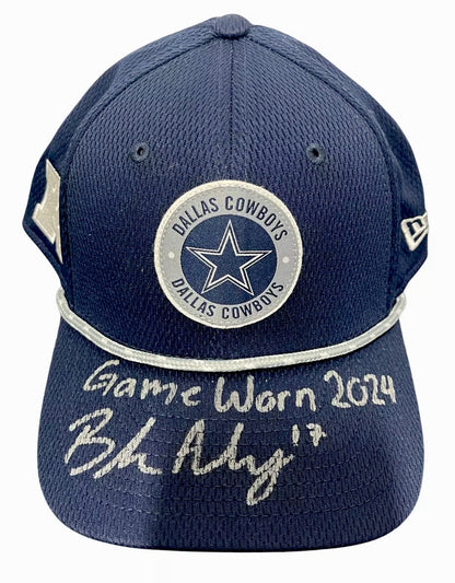 Brandon Aubrey Signed Game Worn 2024 Dallas Cowboys Hat (Beckett)