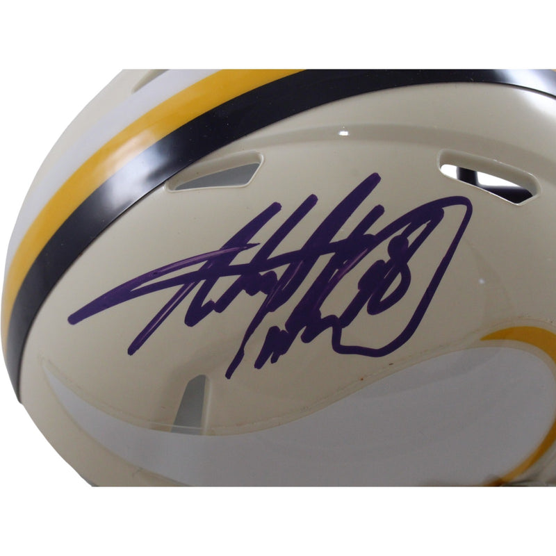 Adrian Peterson Signed Minnesota Vikings Retro Mini Helmet