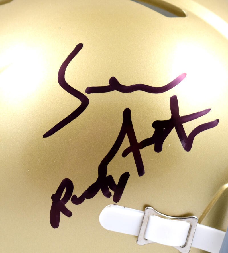 Sean Astin Signed Notre Dame Mini Helmet - Rudy Inscribed