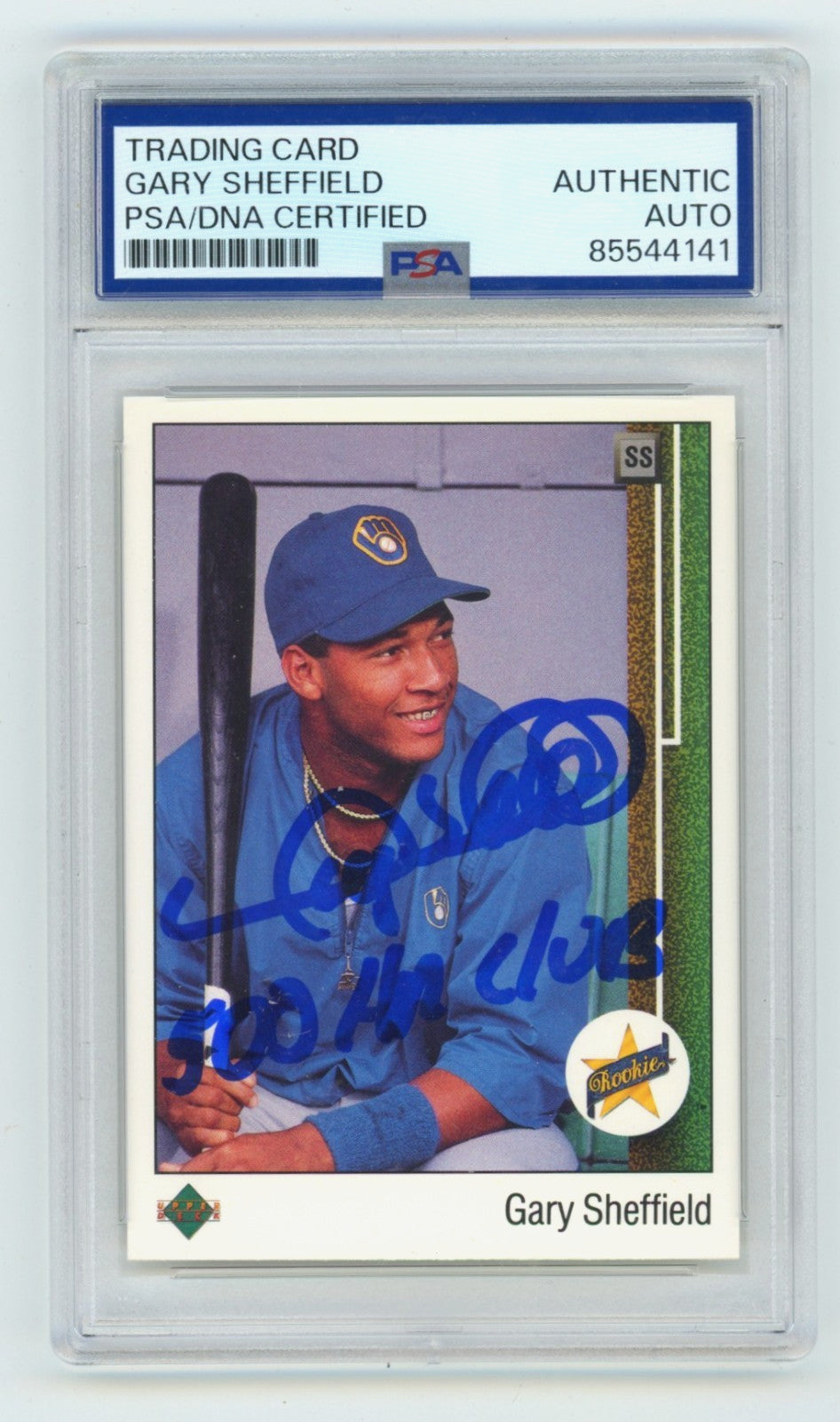 Gary Sheffield Signed 1989 Upper Deck #13 Rookie Card (500 HR Club) PSA